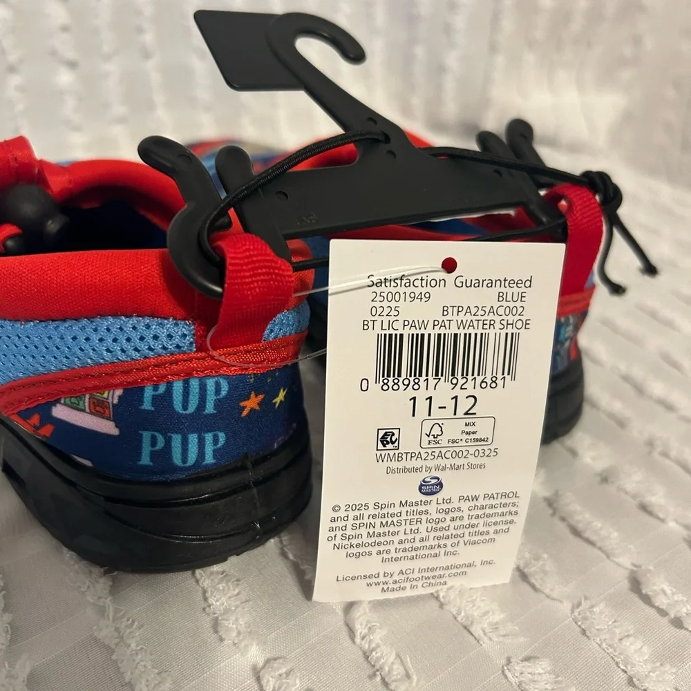 Paw Patrol Kids 11-12 Water‎ Shoes - Blue and Red